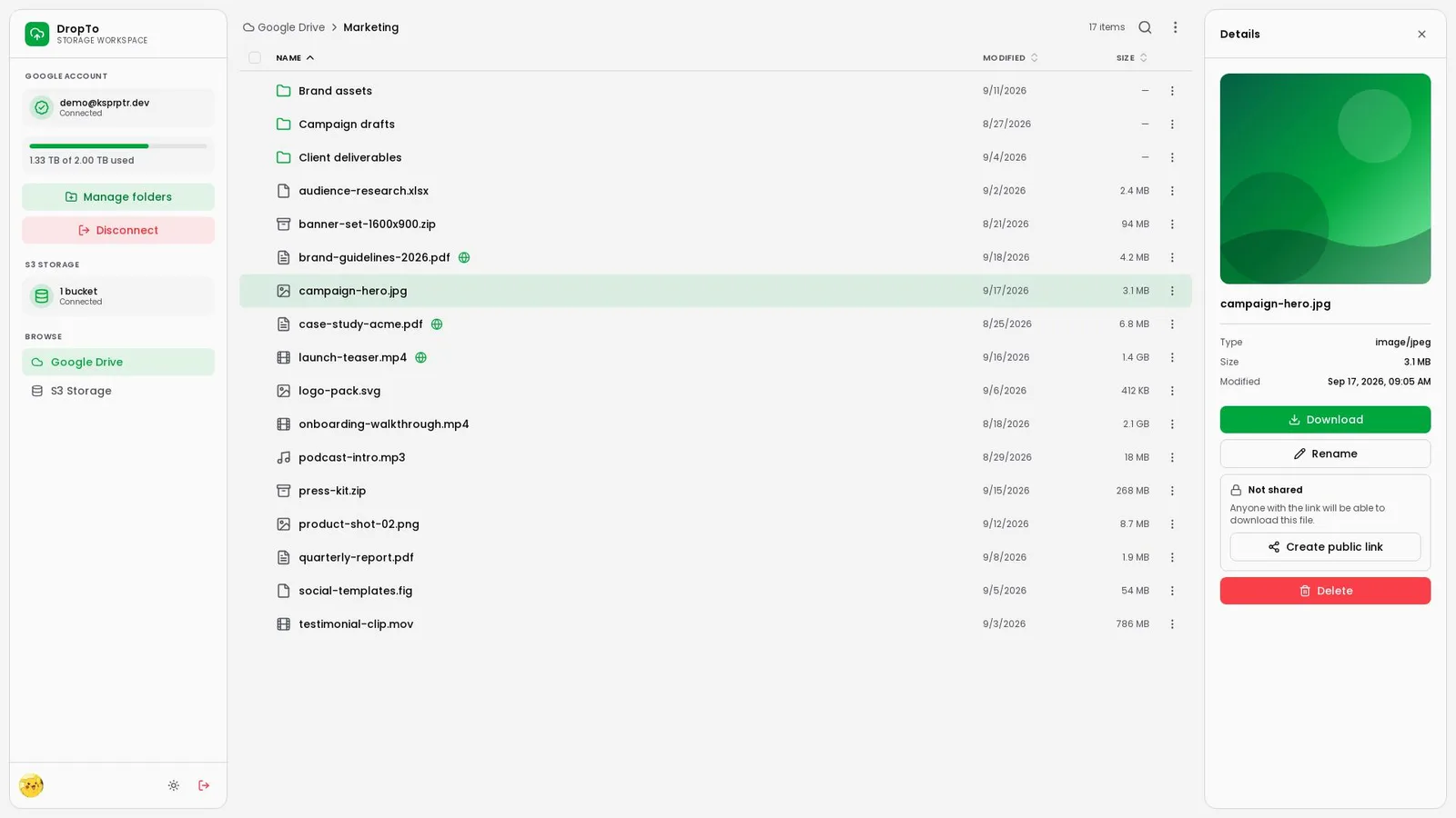 drop-to — a screenshot