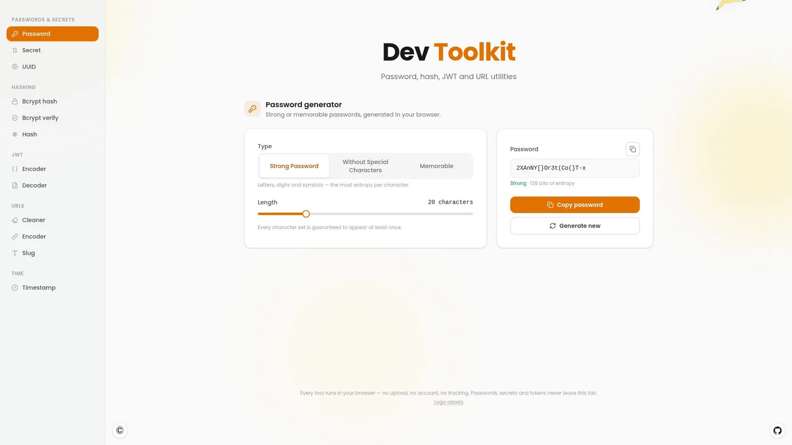 dev toolkit — a screenshot